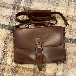 Saddlebag leather briefcase/backpack in chestnut